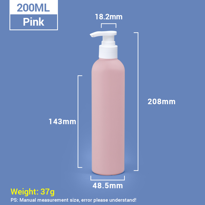 260 ml rosa Plastik -Shampoo -Flaschen mit weißer Pumpenkappe