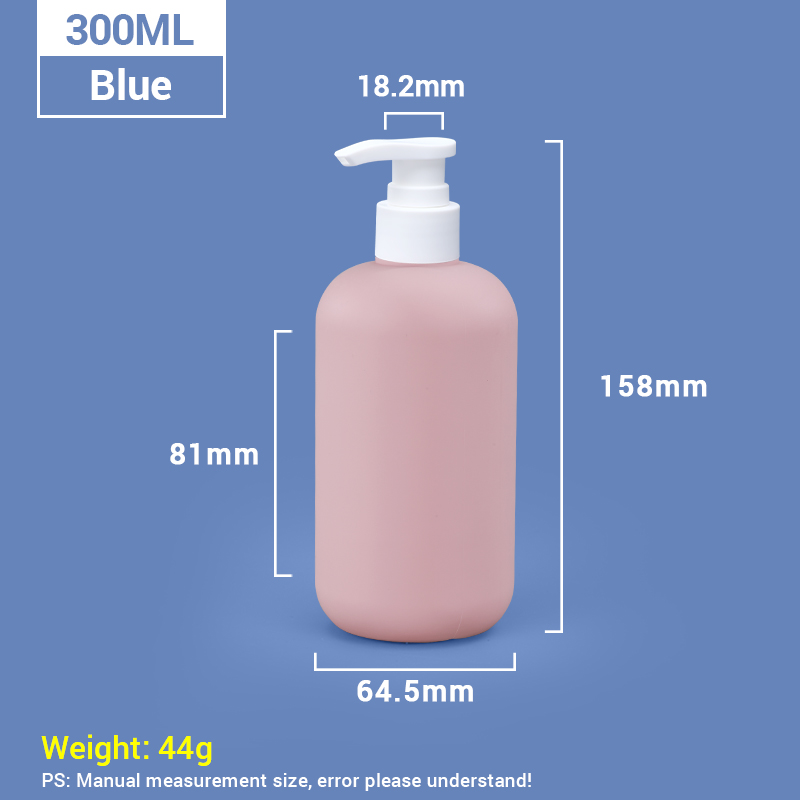 300 ml rosa Plastik -Shampoo -Flaschen mit weißer Pumpenkappe