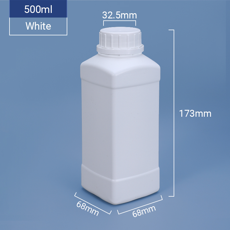 500 ml quadratische Plastik -HDPE