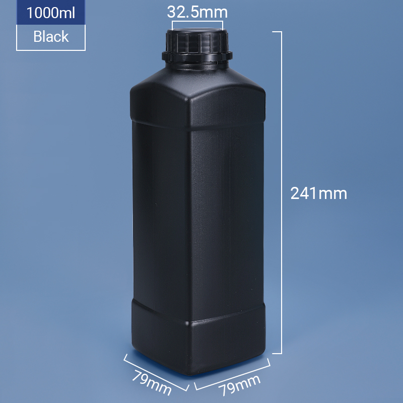 1000 ml 1l quadratischer Kunststoff-HDPE