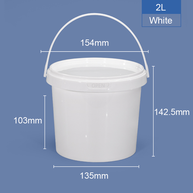 2000 ml Runde PP-Eimer & Badewanne mit Lebensmittelqualität