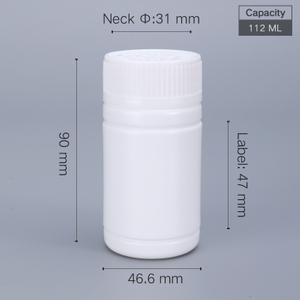 112 ml Pillenflaschen Plastikmedizin Flasche
