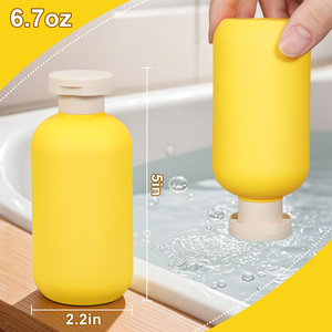 200 ml Plastik -Shampoo -Flaschen mit Gelbweg mit Flip -Kappe