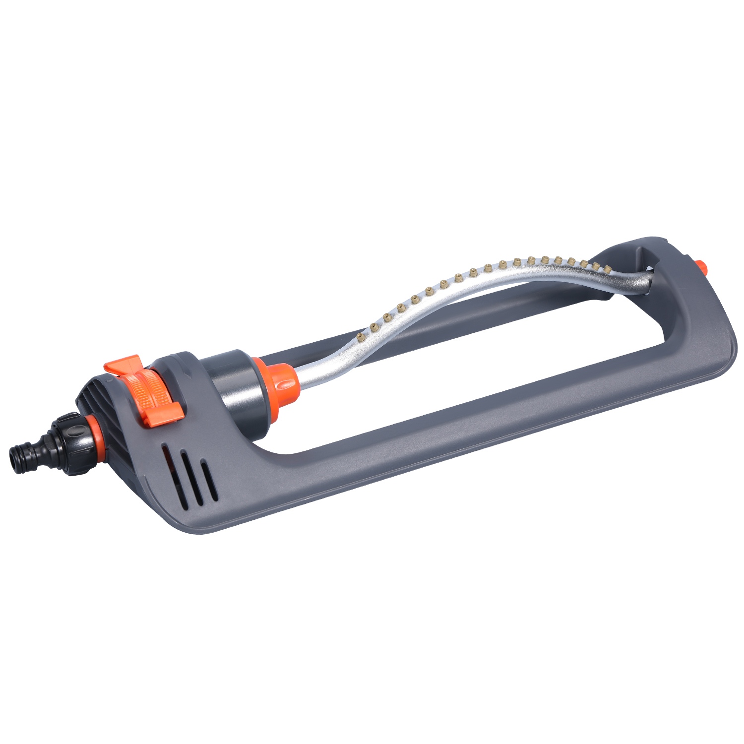 Oszillierender Rasensprinkler mit 19 Loch-Messingdüsen, deckt bis zu 8-10 m und beinhaltet Sprühdüsenreinigungsnadel