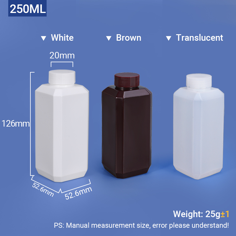 250 ml HDPE -Flasche mit Schraubenkappe 