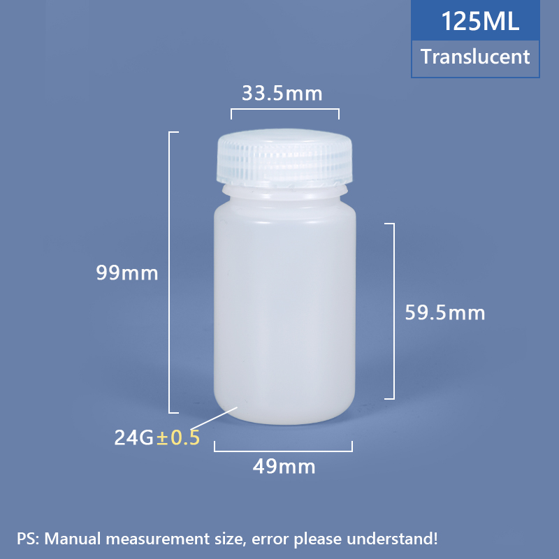 125 ml breiter Hals -Plastik -PP/HDPE -Flasche