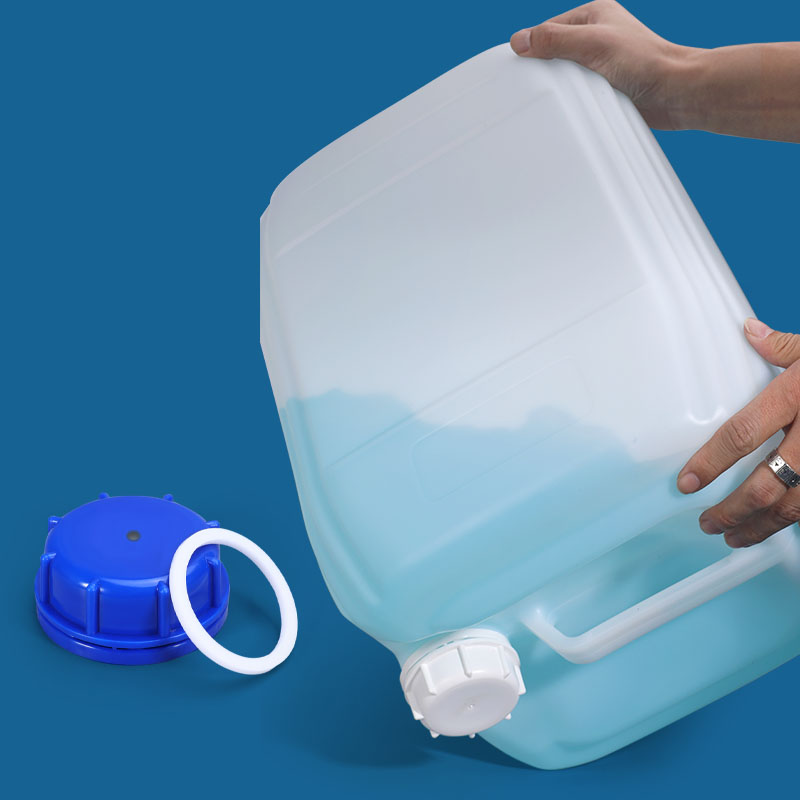 Manipulationssicherer, atmungsaktiver, belüfteter Deckel für Kunststoffkanister