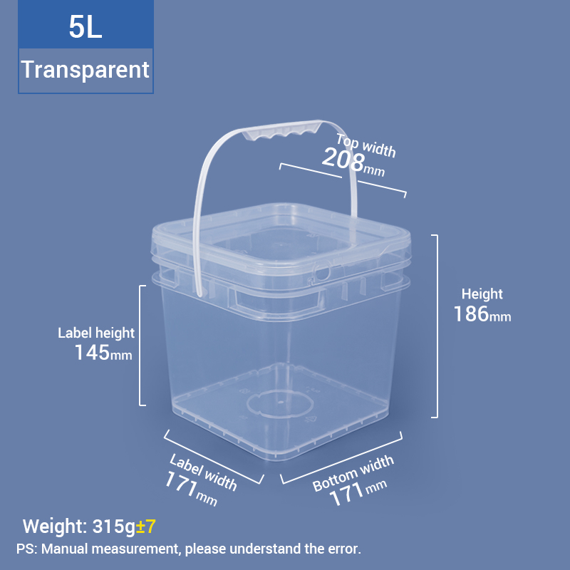 5L quadratischer Plastikeimer