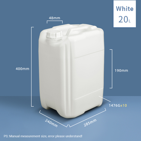 20 l, UN-zugelassene fluorierte F-Style-Krüge, HDPE-Barriere-Kanister für die Verpackung von Chemikalien und Lösungsmitteln
