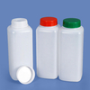 1-Liter-HDPE-Weithals-Vierkant-Kunststoffflasche mit 60-mm-Hals und Graduierung für die Verpackung von Pulver und dicken Flüssigkeiten