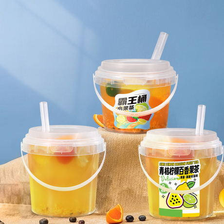 Plastikeimer für Getränke Milchtee & Bubble Tea