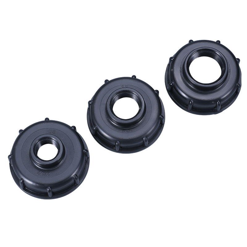 S60X6 Grobfaden zu 1/2 '3/4' 1 'interner Gewinde -IBC -Tankbeschläge, Plastikabflussadapter für Schlauchhahnventil (3/4' ')