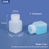 20 ml quadratische HDPE -Flasche für Chemikalien