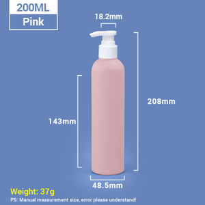 260 ml rosa Plastik -Shampoo -Flaschen mit weißer Pumpenkappe