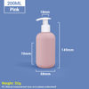 200 ml rosa tragbare Reisegröße Plastik Shampoo-Flaschen mit selbstverriegelter Pumpe