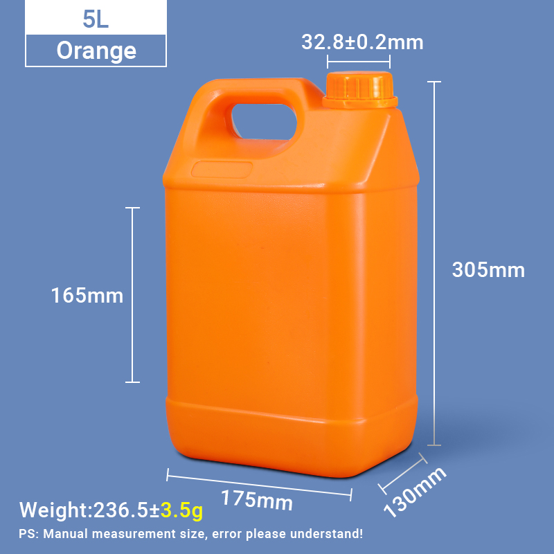 5L-Krüge im F-Stil, 5-Liter-HDPE-Kunststoffkanister, Kunststoffkanister