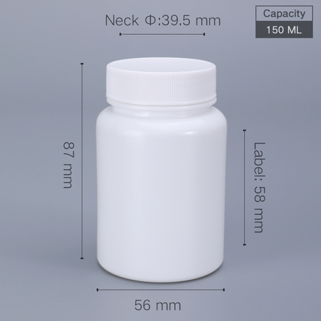 150-ml-Medizinflasche aus Kunststoff, 150-ml-Pillenflasche