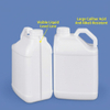 Quadratischer 5-Liter-HDPE-Kunststoffkanister mit großem Griff, Schraubverschluss, Folienauskleidung, auslaufsicher für Farben und Chemikalien