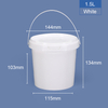 1500 ml 1,5 LTR runder Plastikeimer & Wanne