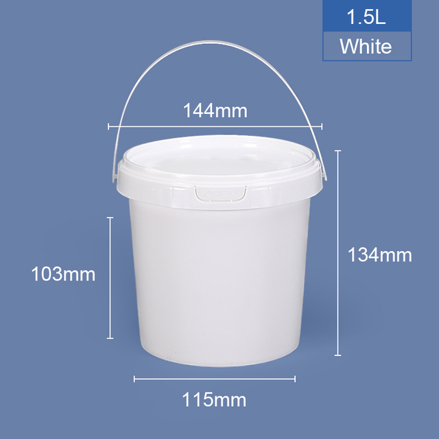 1500 ml 1,5 LTR runder Plastikeimer & Wanne