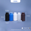 250-ml-Kunststoff-HDPE-Flasche mit TE-Deckel und Messdeckel