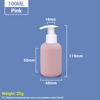 100 ml 3,4 Unzen rosa Reisegröße Plastik Shampoo-Flaschen mit selbstverriegelter Pumpe
