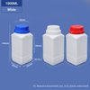 Weiß-1000ML 1L Weithals-Quadrat-HDPE-Flasche für die Verpackung chemischer Pulver 