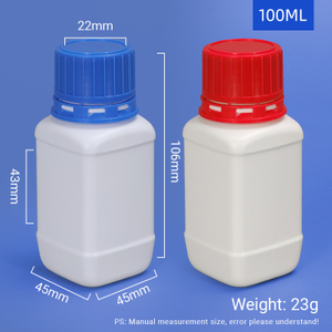 Laborqualität verdickter leckeres 100 ml Quadrat HDPE Probe Flasche Plastikvail für chemische Reagenzienspeicherung