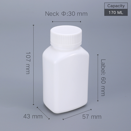 170 ml Plastikpillenflaschen 170ccm Medizinische Flasche
