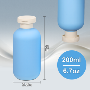 200 ml hellblau personalisierte Shampoo -Flaschen mit Flip -Kappe
