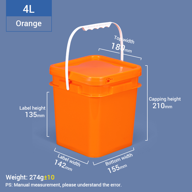 4L ein Gallonen quadratischer Plastikschaufel