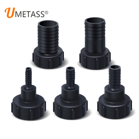 IBC -Adapter S60X6 Schwenkanputress mit Schlauchschwanz (Polypropylen)