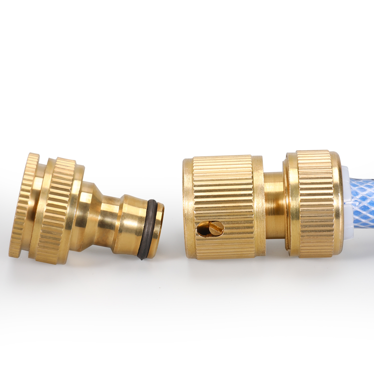 Solid Messing Schnellanschlüsse, weibliche Fäden Wasserhahnadapter 3/4 -Zoll -Schlauchverbindung Messing, geeignet für Waschmaschinen, Gartenschläuche, Waschen des Autos