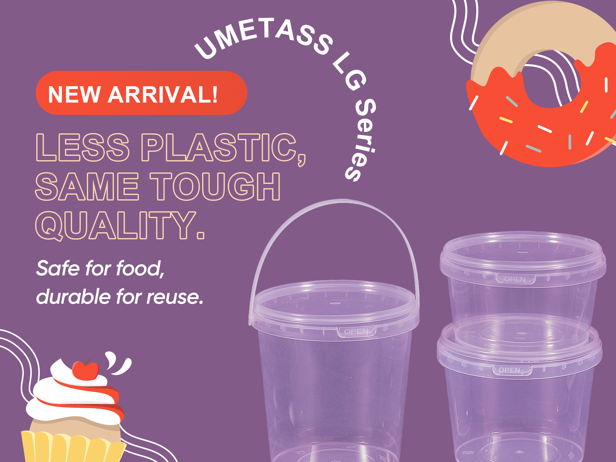 Umetass startet innovative LG-Serien-Mini-Plastikschalen-wo die Vielseitigkeit umweltfreundlich ist