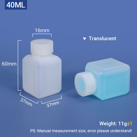 40 ml quadratische HDPE-Flasche für Chemikalien