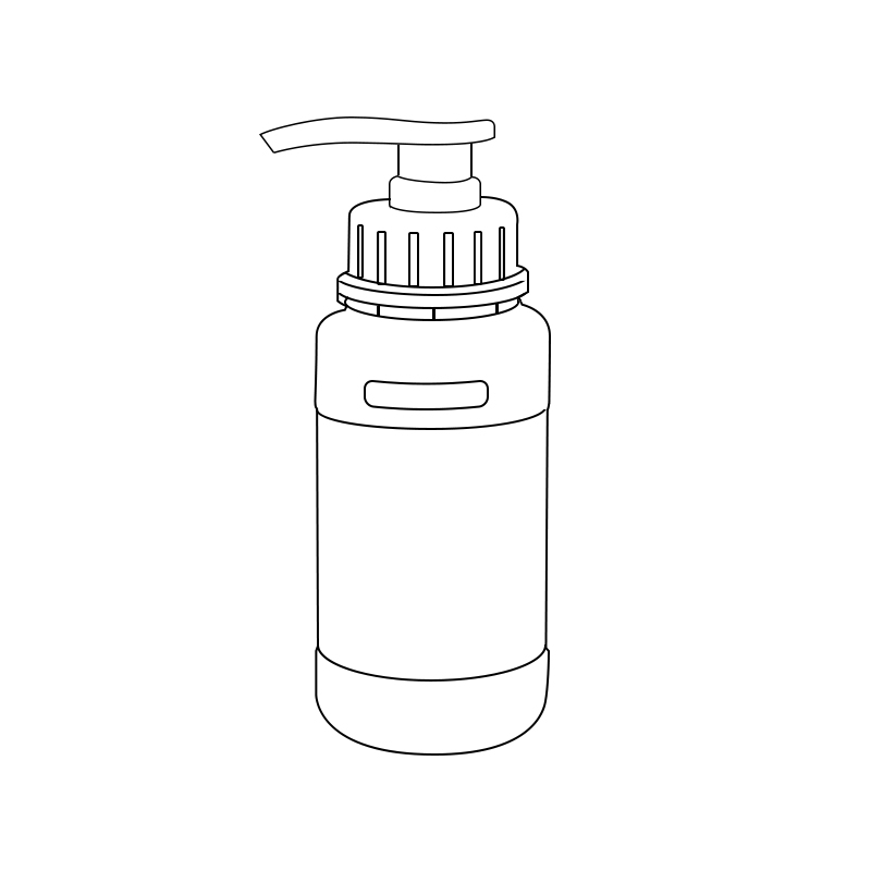 Kunststoff-HDPE-Flasche mit Pumpe
