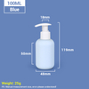 100 ml 3,4 Unzen blaue Reisegröße Plastik Shampoo-Flaschen mit selbstverriegelter Pumpe