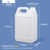 5L-Krüge im F-Stil, 5-Liter-HDPE-Kunststoffkanister, Kunststoffkanister