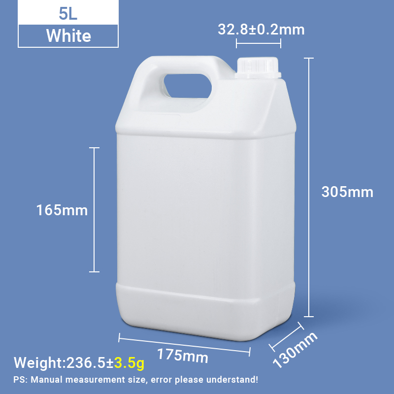 5L-Krüge im F-Stil, 5-Liter-HDPE-Kunststoffkanister, Kunststoffkanister