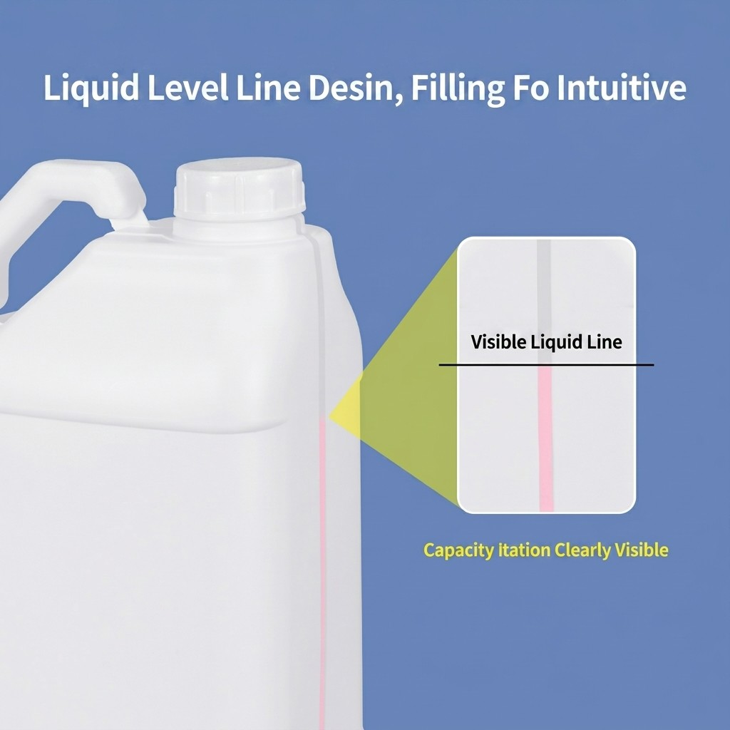 Quadratischer 5-Liter-HDPE-Kunststoffkanister mit großem Griff, Schraubverschluss, Folienauskleidung, auslaufsicher für Farben und Chemikalien