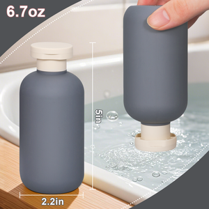200 ml Plastik kleiner grauer Reisungs -Shampoo -Flaschen mit Flip -Kappe