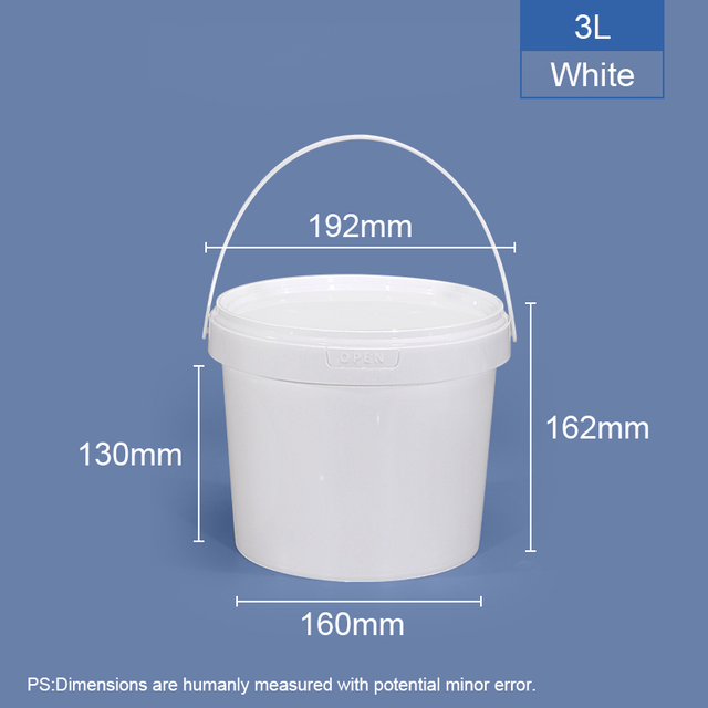 3 LTR-Lebensmittelqualität rund Plastikeimer & Badewanne