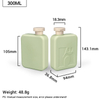 300 ml leer grünes Plastik -Quadrat -Shampoo und Conditioner -Flasche