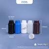 250-ml-Kunststoff-HDPE-Flasche mit TE-Deckel und Messdeckel