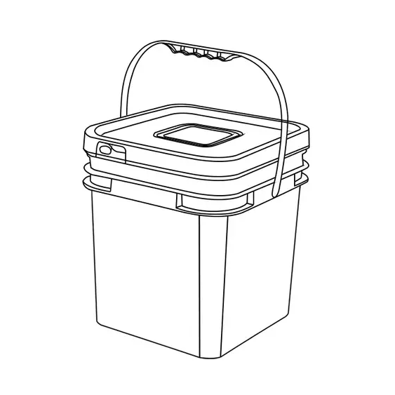 Plastikeimer - Quadratisch