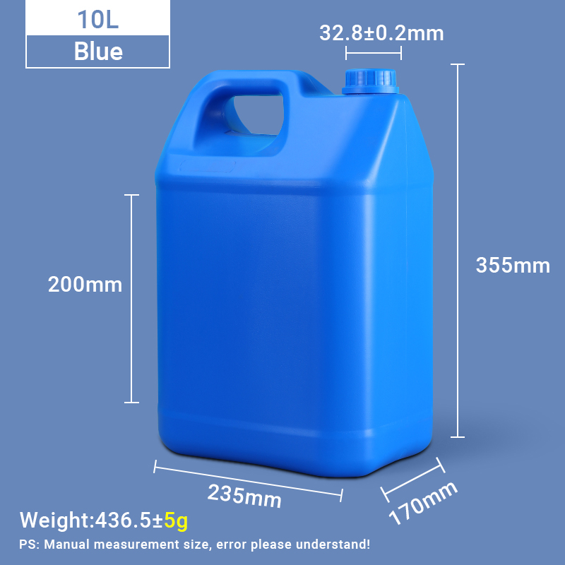 10L-Krüge im F-Stil, 10-Liter-HDPE-Kunststoffkanister, Kunststoffkanister