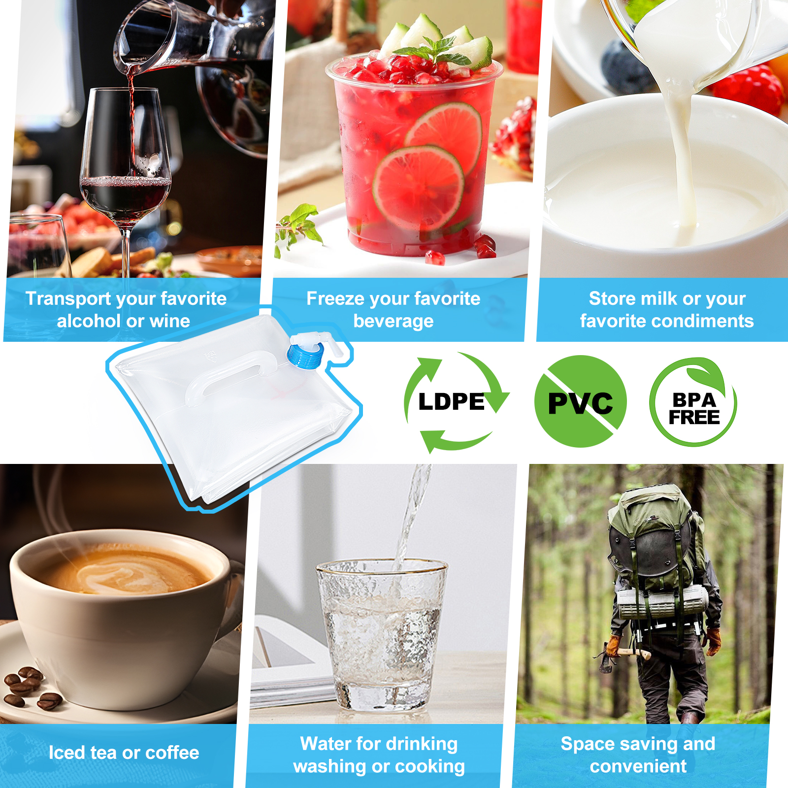 5L faltbarer Kanister aus Kunststoff