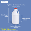 Robuste HDPE-Gallonenkrüge, 4-Liter-Gallonenflasche mit CRC