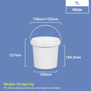 1000 ml ein Liter runder Plastikwanne & Eimer