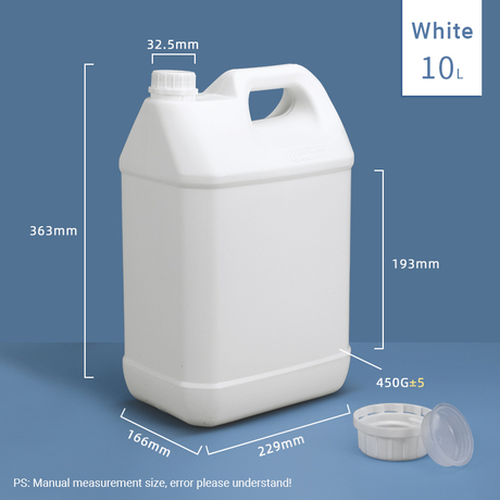 10L UN-zugelassene fluorierte F-Style-Krüge HDPE-Barriere-Kanister für die Verpackung von Chemikalien und Lösungsmitteln